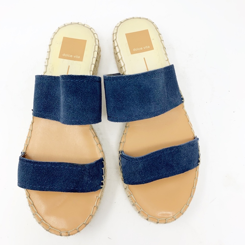 Dolce Vita Sandals Espadrille Isiah Platform Navy - Picture 3 of 8
